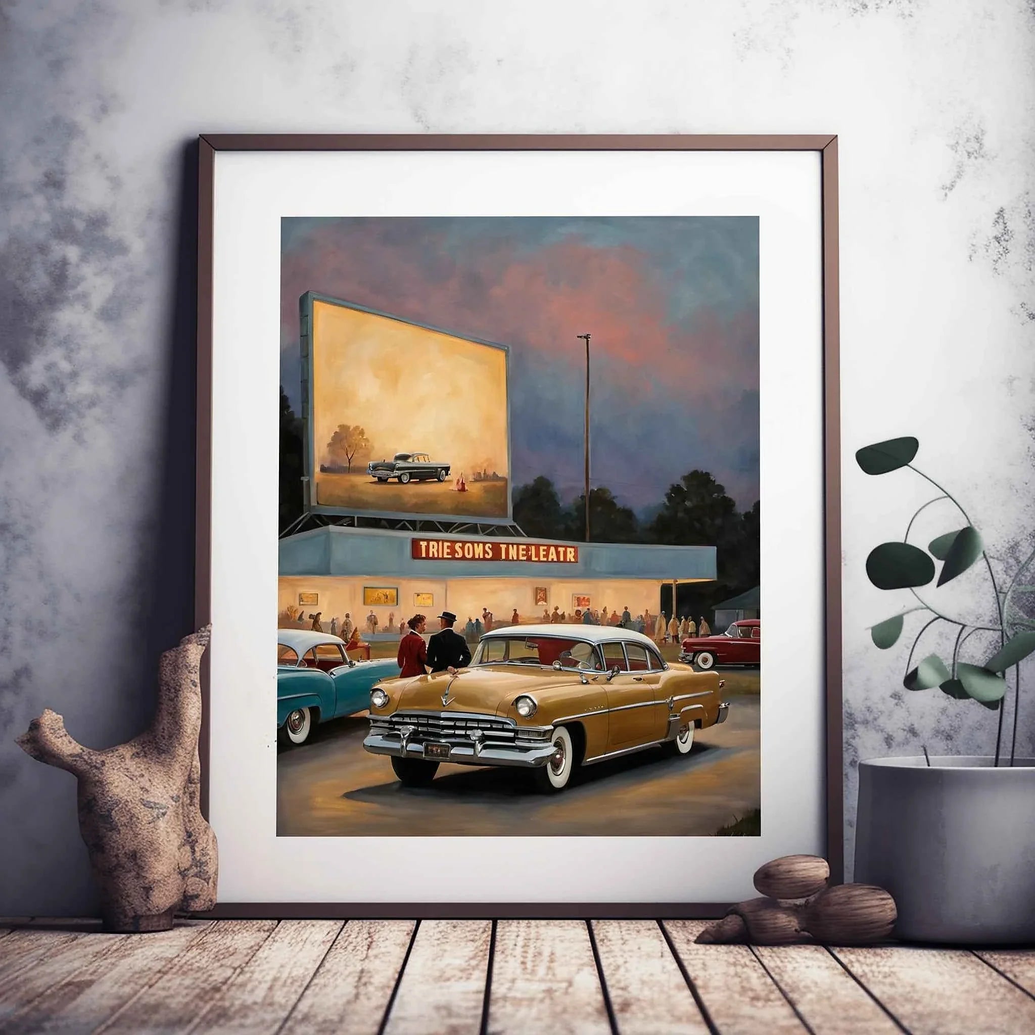 1956 American Formal Luxury Sedan - Cinema Edition | Poster Canvas