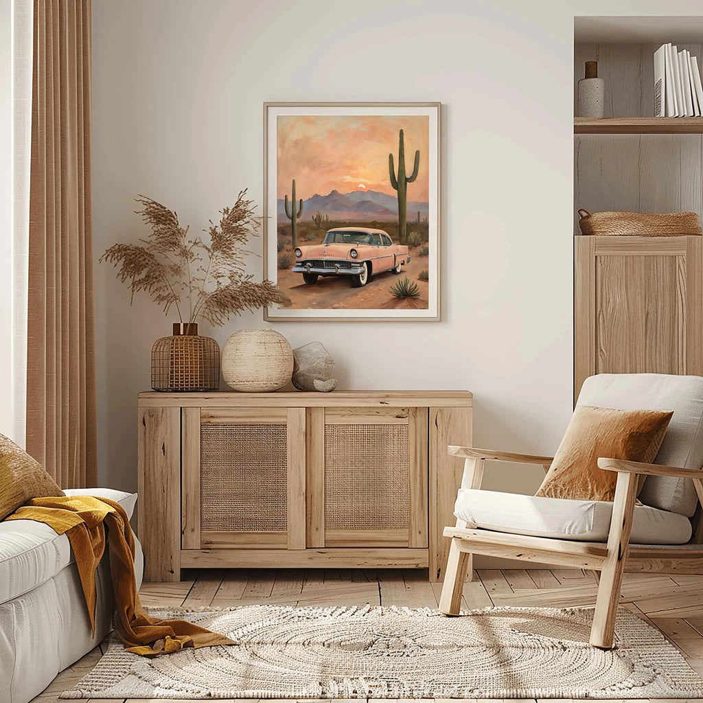 1956 American Formal Luxury Sedan - Desert Edition | Poster Canvas