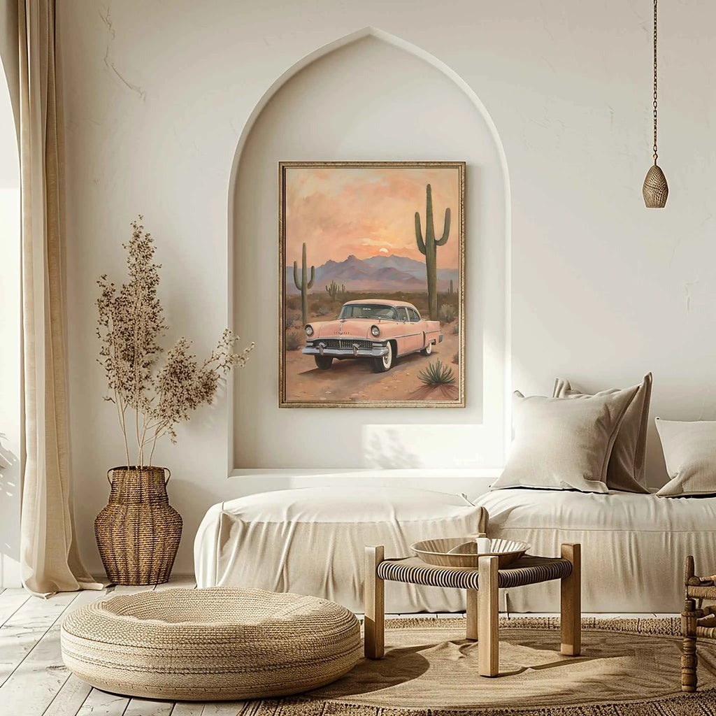 1956 American Formal Luxury Sedan - Desert Edition | Poster Canvas