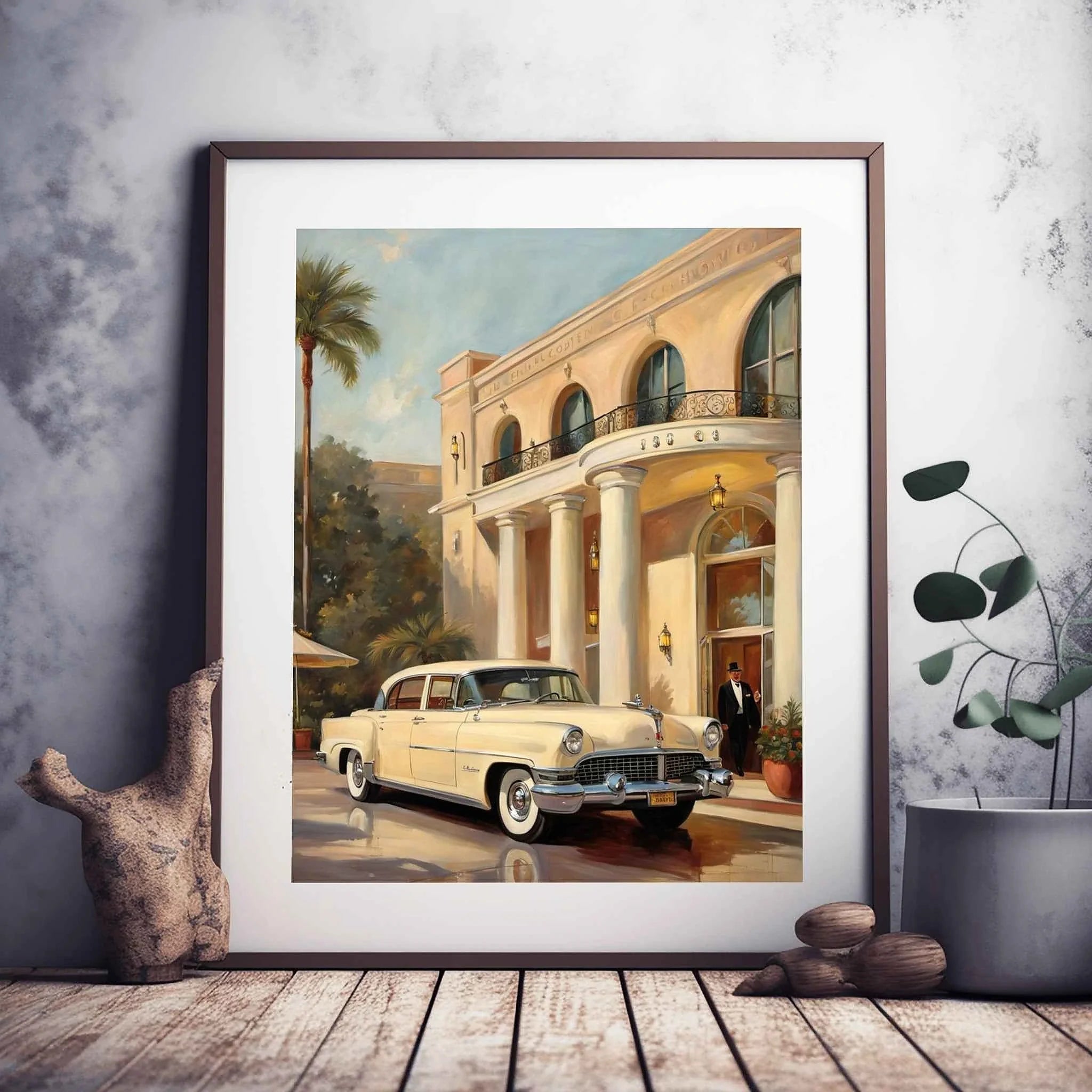1956 American Formal Luxury Sedan - Hotel Edition | Poster Canvas