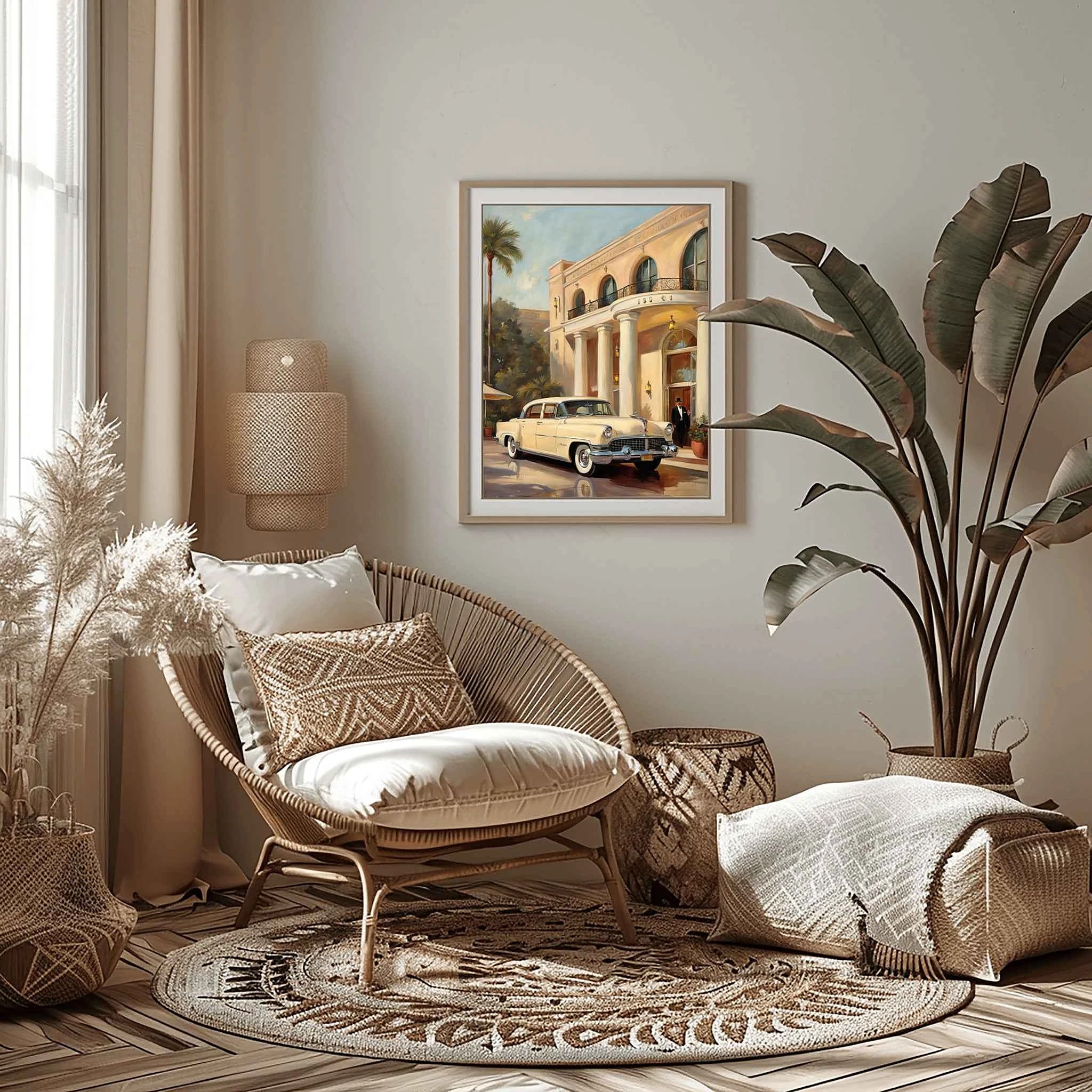1956 American Formal Luxury Sedan - Hotel Edition | Poster Canvas