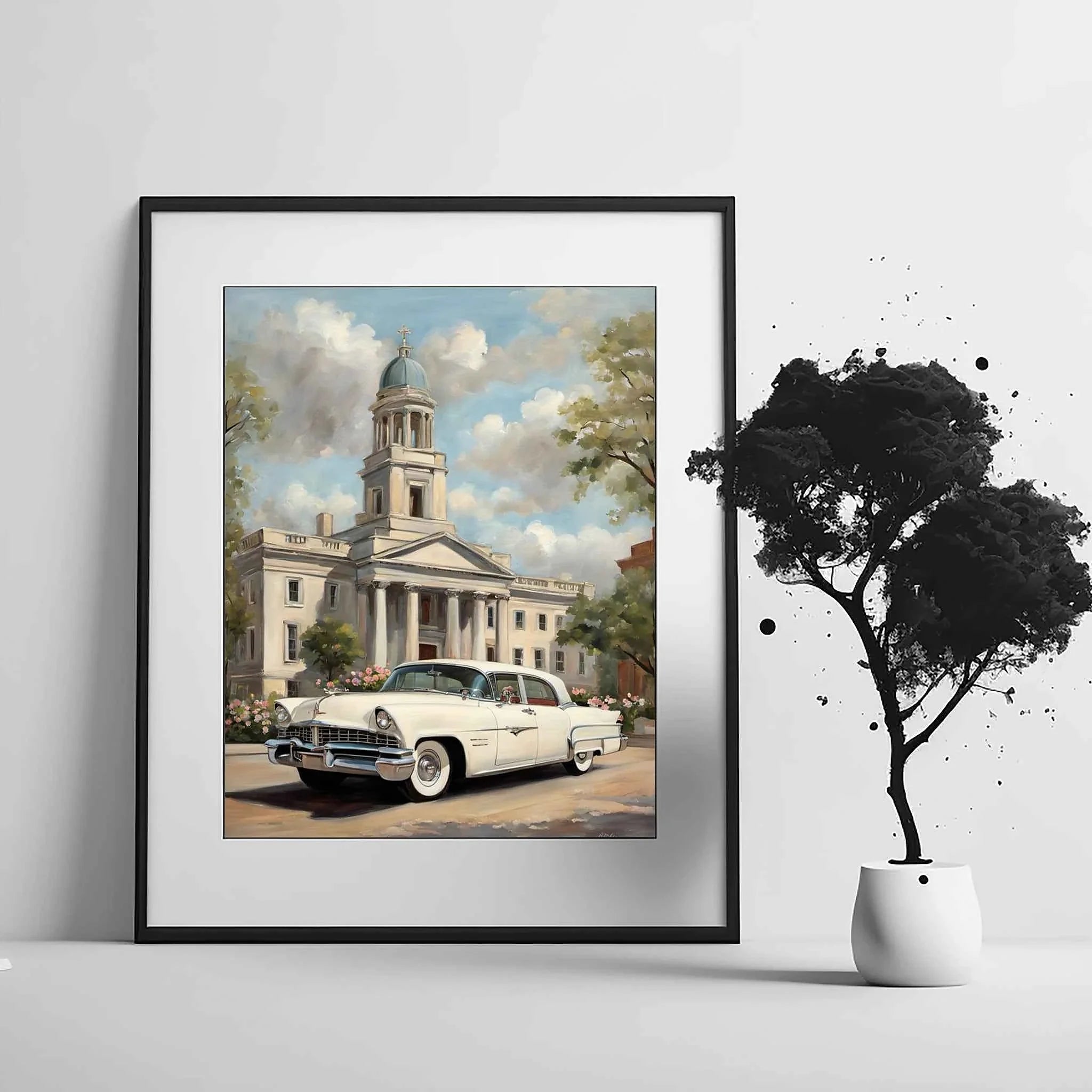 1956 American Formal Luxury Sedan - Town Edition | Poster Canvas