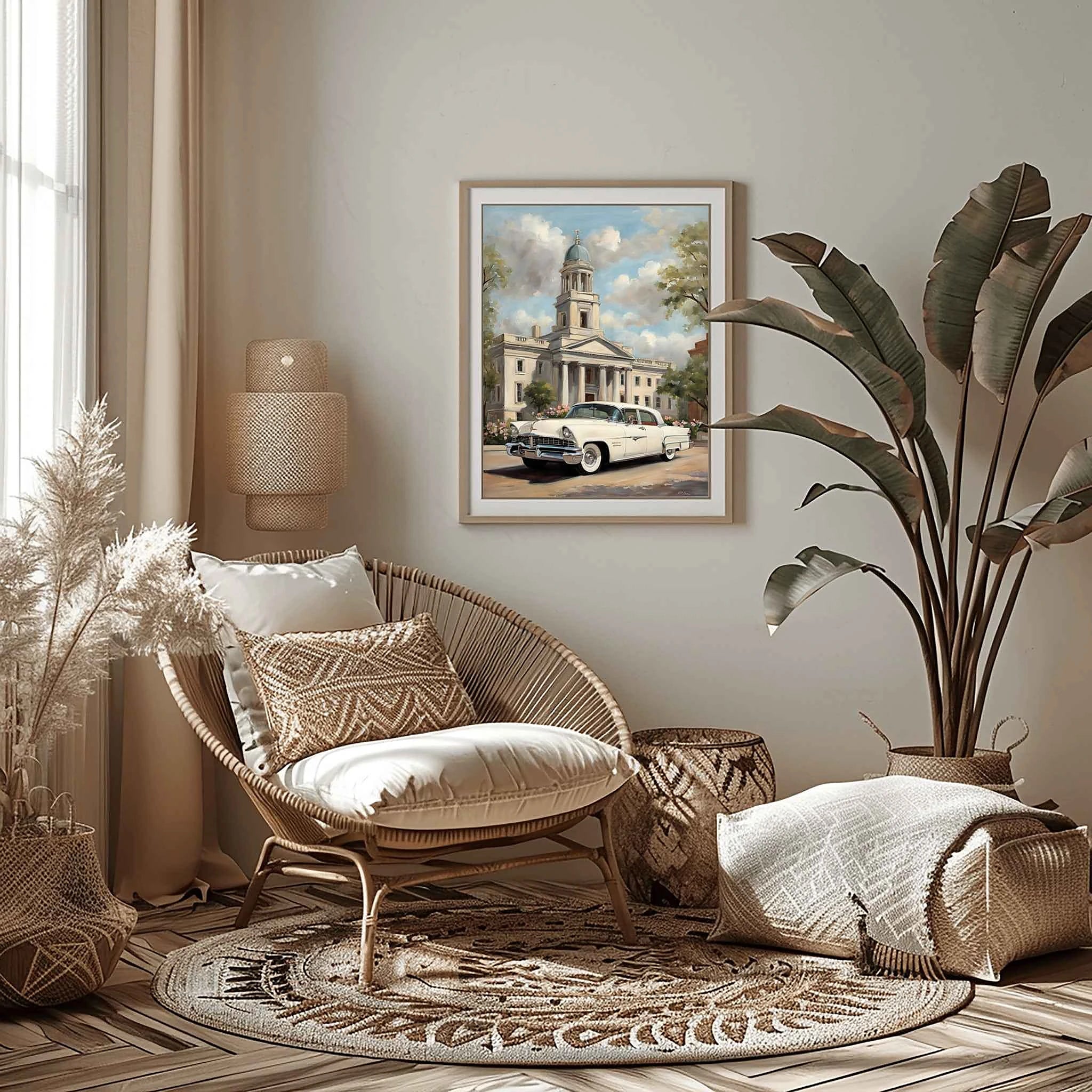 1956 American Formal Luxury Sedan - Town Edition | Poster Canvas