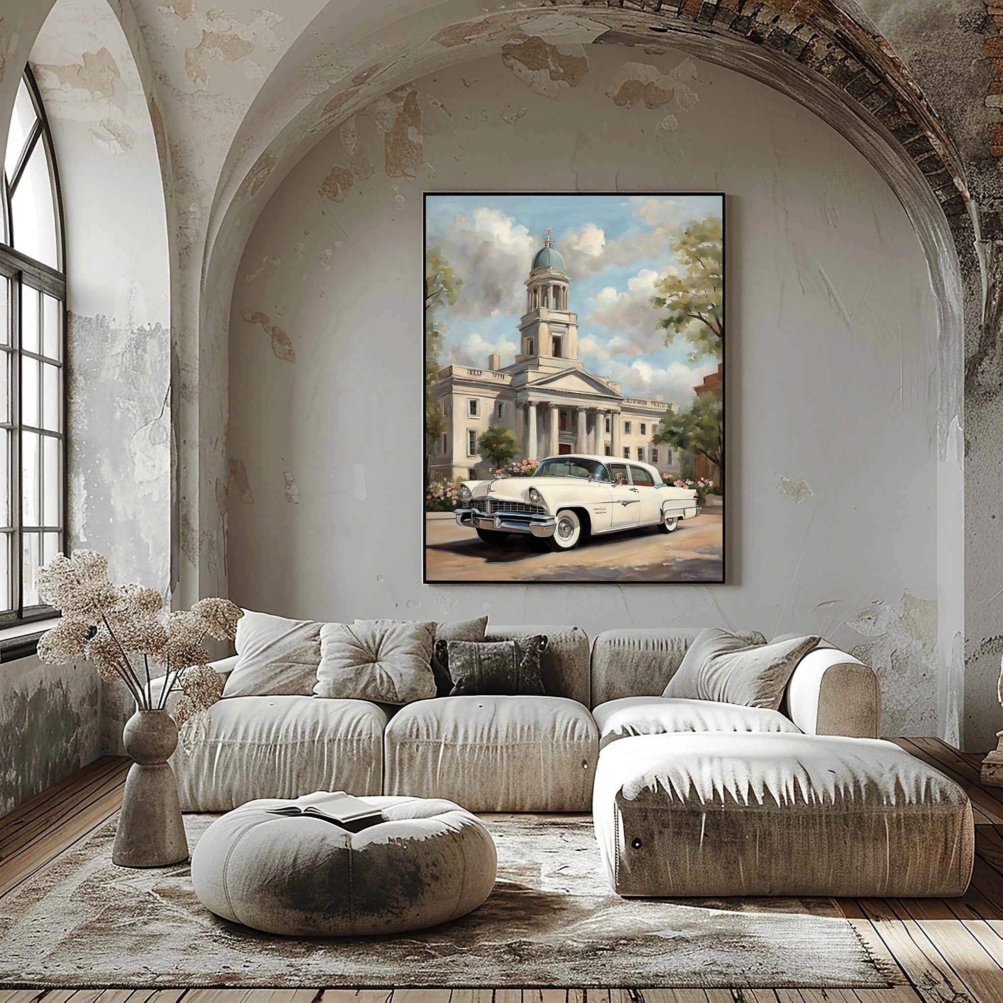 1956 American Formal Luxury Sedan - Town Edition | Poster Canvas