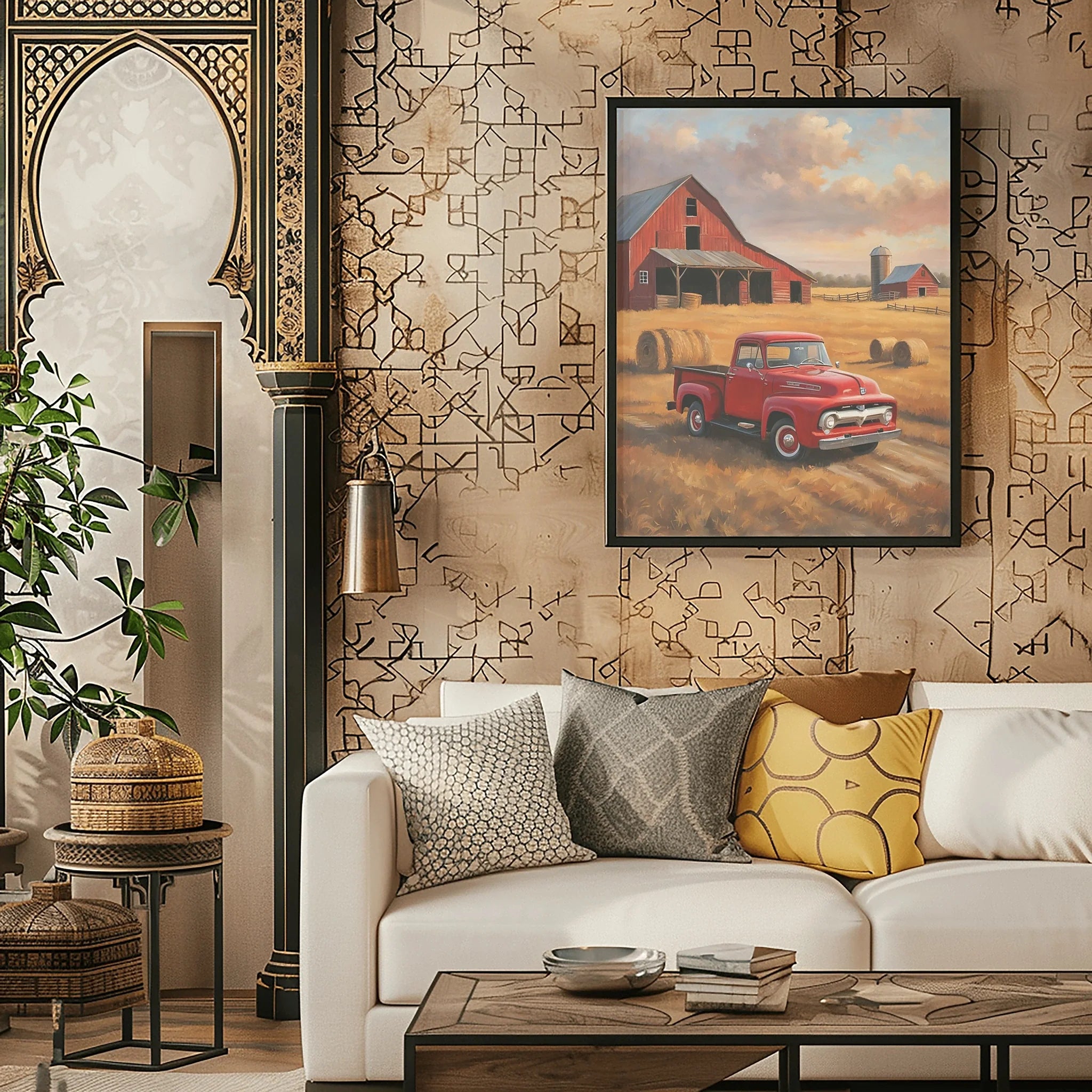 1956 Effie Classic Pickup - Farmhouse Edition | Poster Canvas