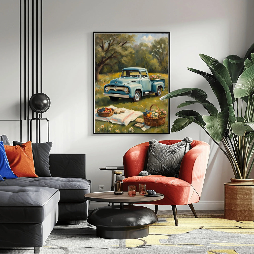1956 Effie Classic Pickup - Picnic Edition | Poster Canvas