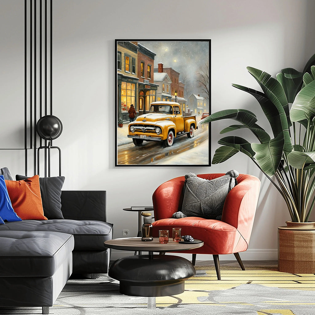 1956 Effie Classic Pickup - Winter Edition | Poster Canvas