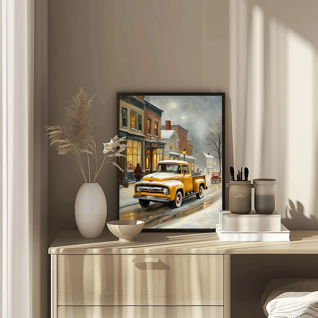1956 Effie Classic Pickup - Winter Edition | Poster Canvas