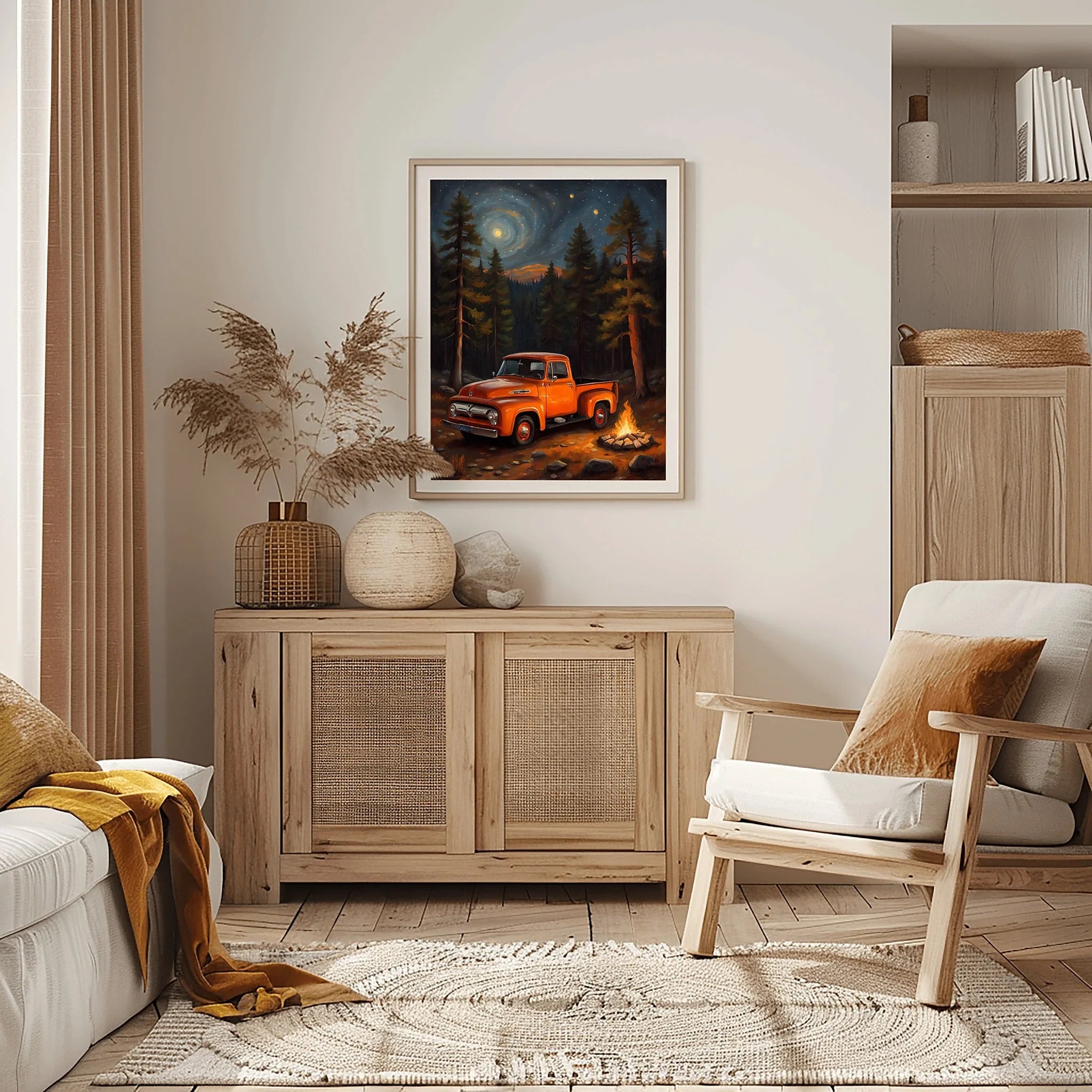 1956 Effie Classic Pickup - Night Camp Edition | Poster Canvas