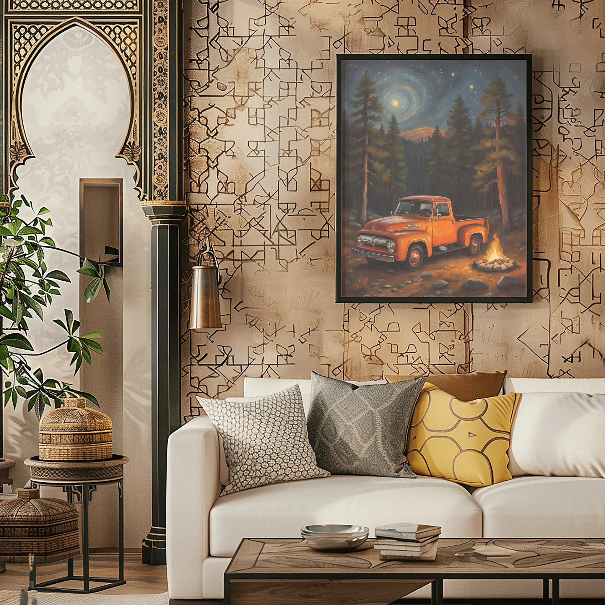 1956 Effie Classic Pickup - Night Camp Edition | Poster Canvas