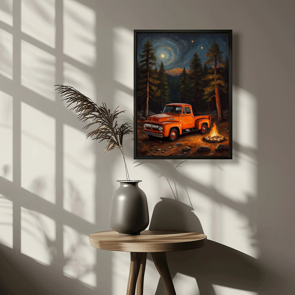 1956 Effie Classic Pickup - Night Camp Edition | Poster Canvas