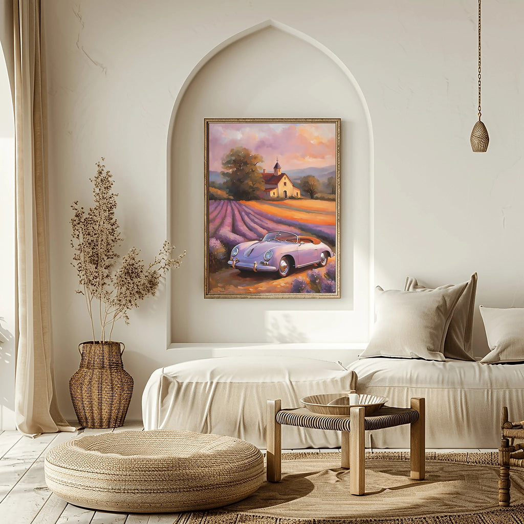 1956 German Speedster Icon - Lavender Edition | Poster Canvas
