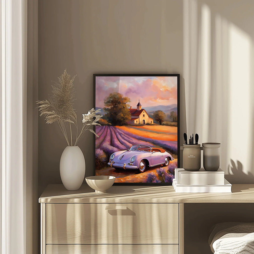 1956 German Speedster Icon - Lavender Edition | Poster Canvas