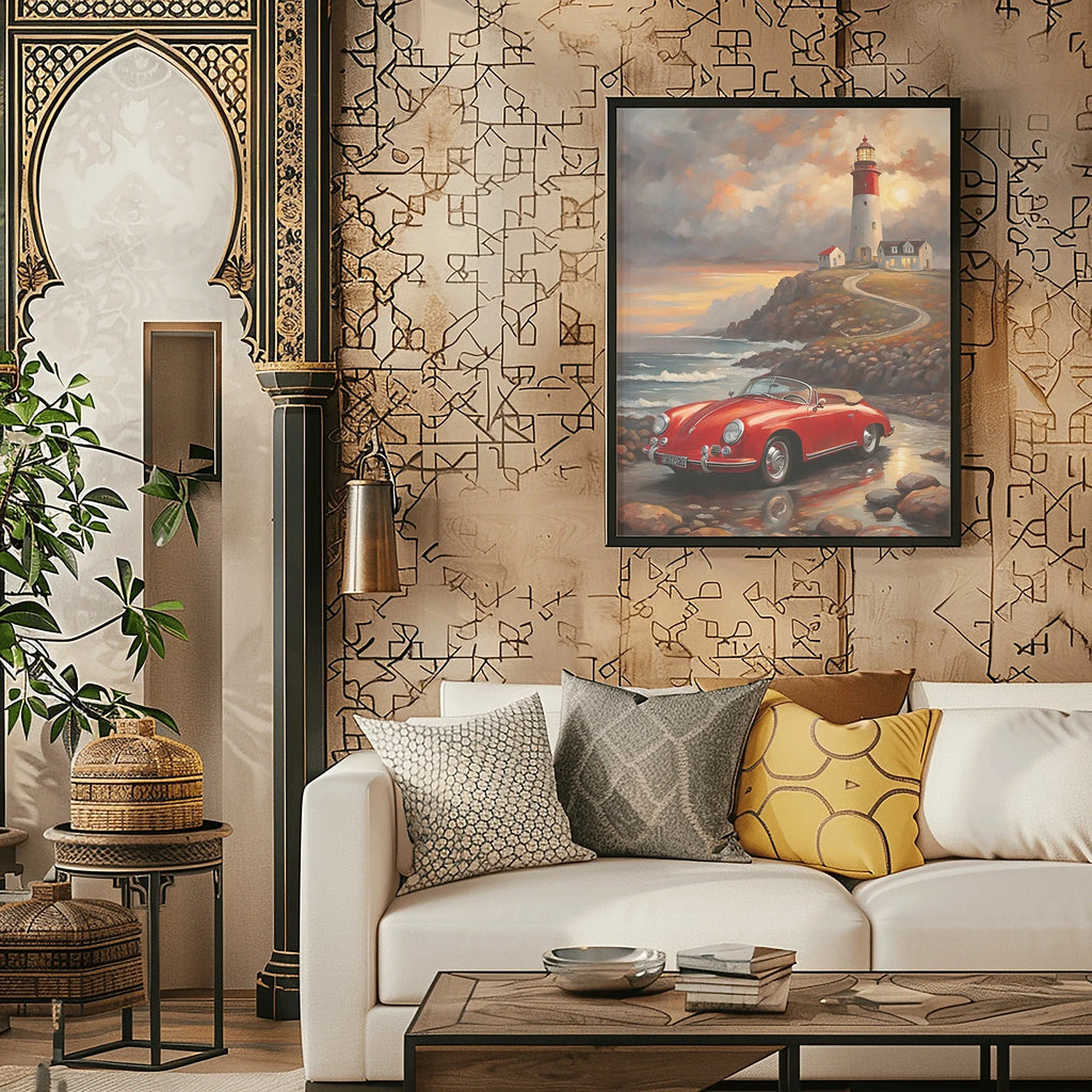 1956 German Speedster Icon - Lighthouse Edition | Poster Canvas