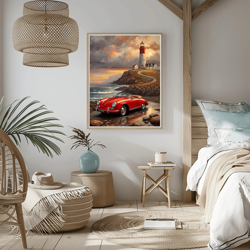 1956 German Speedster Icon - Lighthouse Edition | Poster Canvas