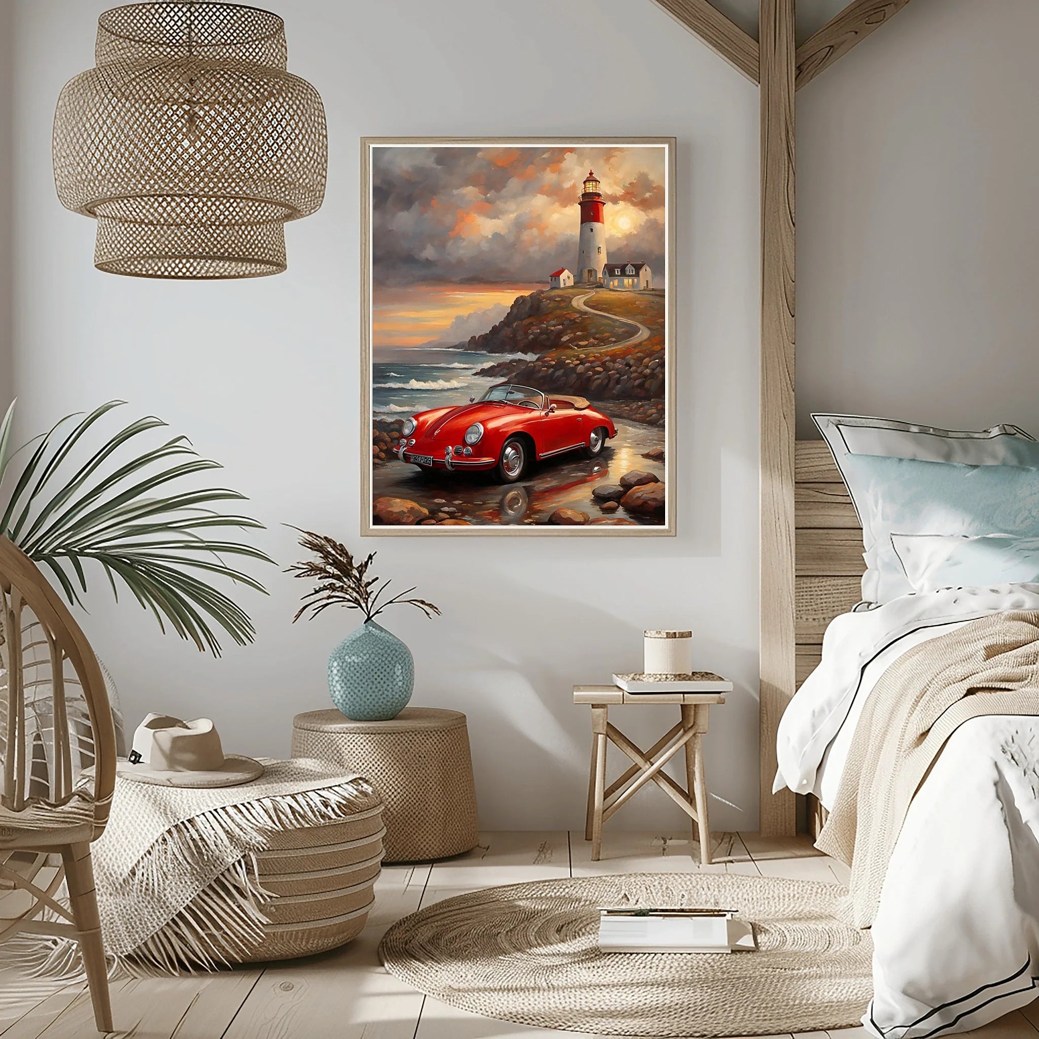 1956 German Speedster Icon - Lighthouse Edition | Poster Canvas