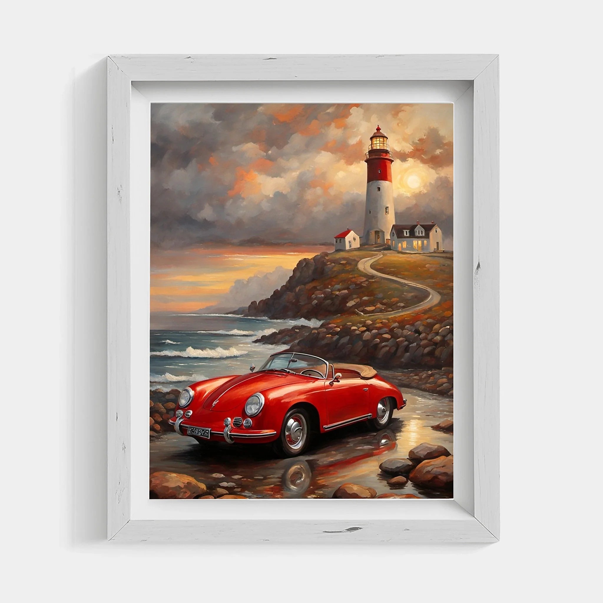 1956 German Speedster Icon - Lighthouse Edition | Poster Canvas