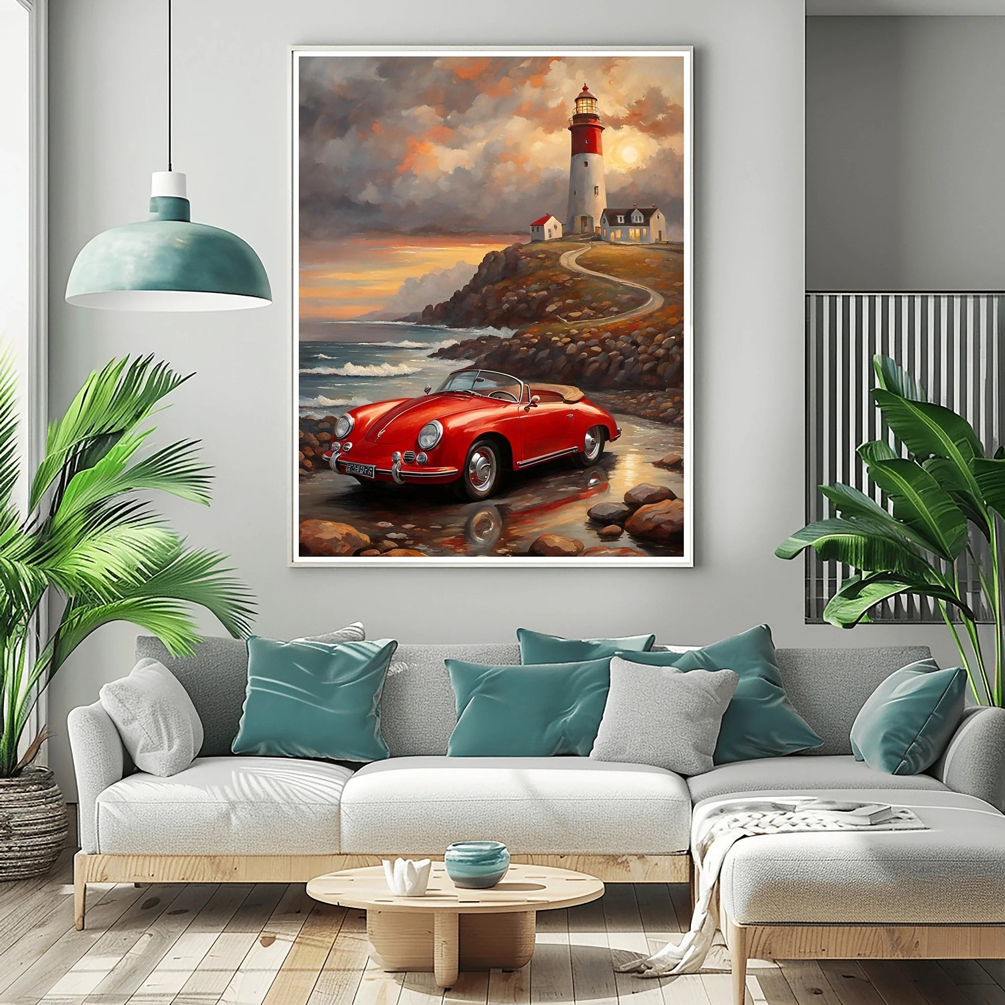 1956 German Speedster Icon - Lighthouse Edition | Poster Canvas
