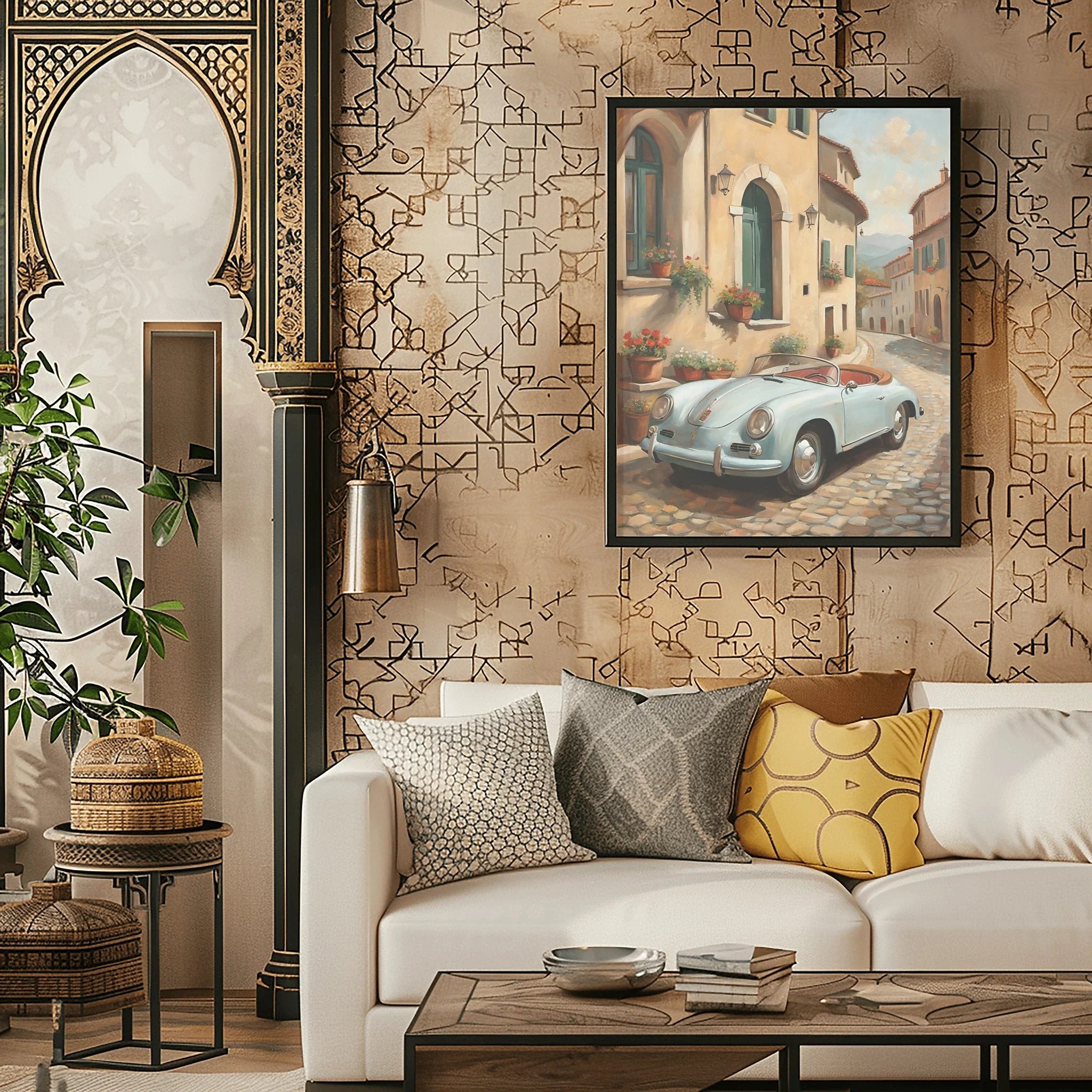 1956 German Speedster Icon - Town Edition | Poster Canvas