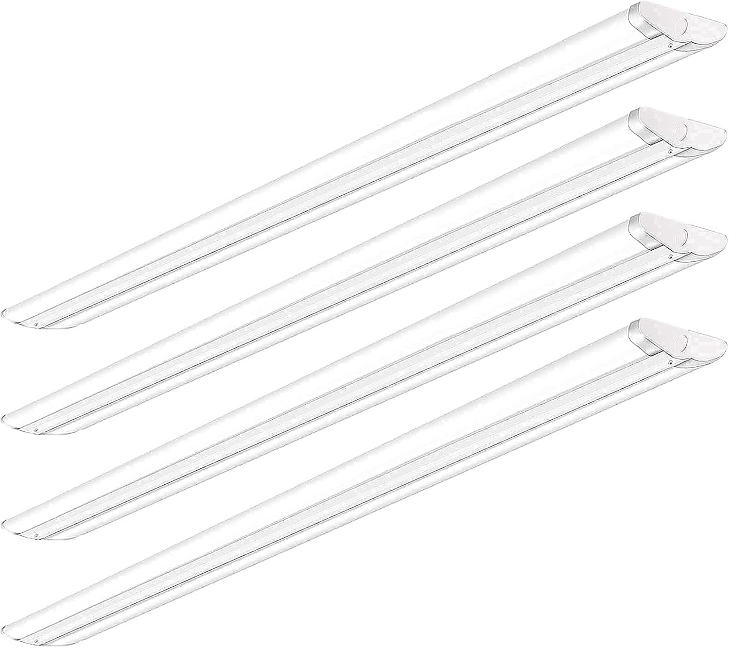 8Ft 110W Slim LED Shop Lights, 4-Pack, Energy Efficient