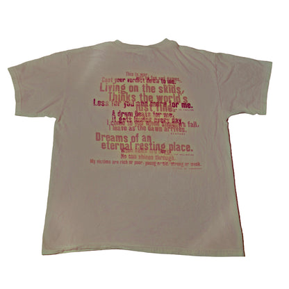 Vintage 1994 Megadeth Risk T-Shirt Tultex Tag White Size Large Metal Band Tee