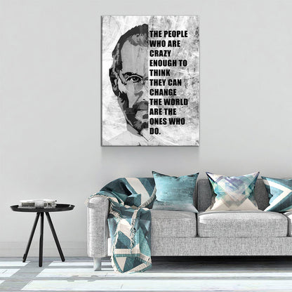 The People Who Are Crazy Enough Canvas Wall Art - Steve Jobs Quote