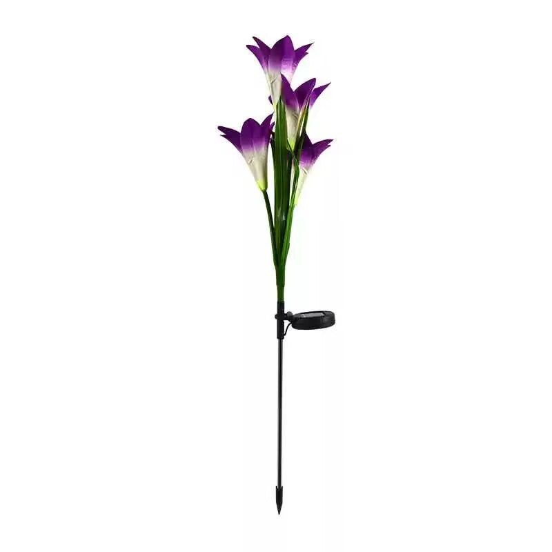 4-Pack Solar Powered Garden Flowers with Lights - Waterproof, Easy Install, No Wiring Needed