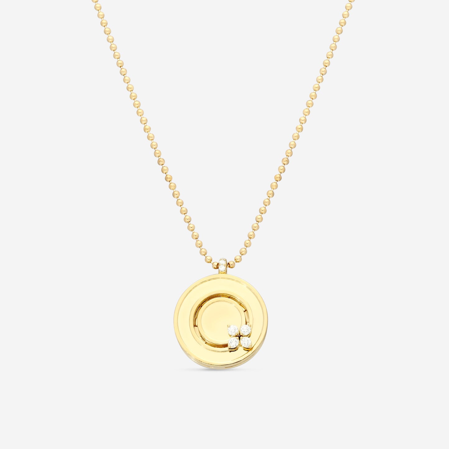 Roberto Coin Love in Verona 18K Yellow Gold Diamond Pendant Necklace 8883124AY17X
