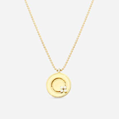 Roberto Coin Love in Verona 18K Yellow Gold Diamond Pendant Necklace 8883124AY17X