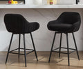Modern Swivel Bar Stools Set of Two Comfortable Design