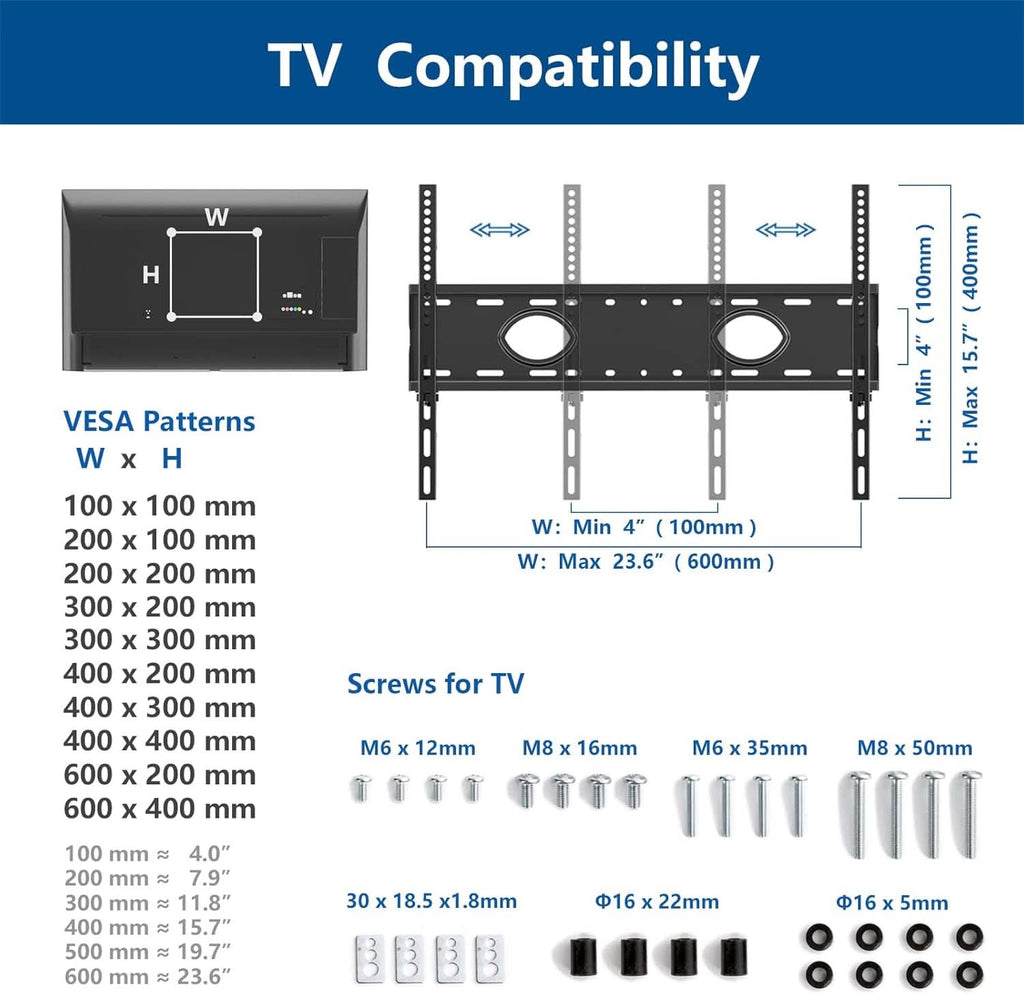 Height Adjustable Mobile TV Cart For 32 To 83 Inch Screens With Locking Wheels