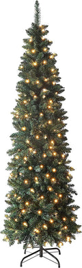 6.5ft Pre-lit Pencil Christmas Tree, Warm White
