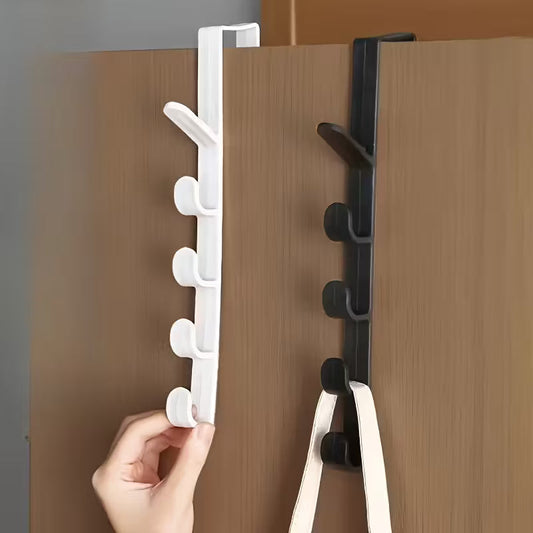 4-Hook Over-the-Door Adjustable Clothing & Bag Organizer