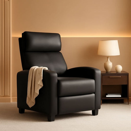 Modern Recliner Sofa With Lumbar Support And Plush Comfort