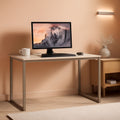 Maple 32 Inch Desk For Home Office With Steel Frame