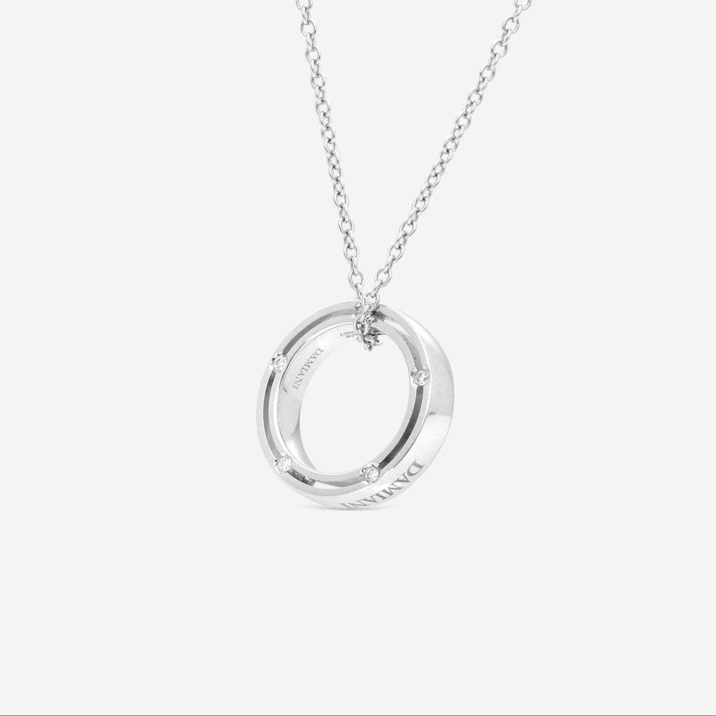 Damiani 18K Whıte Gold Diamond Pendant Necklace 20009875