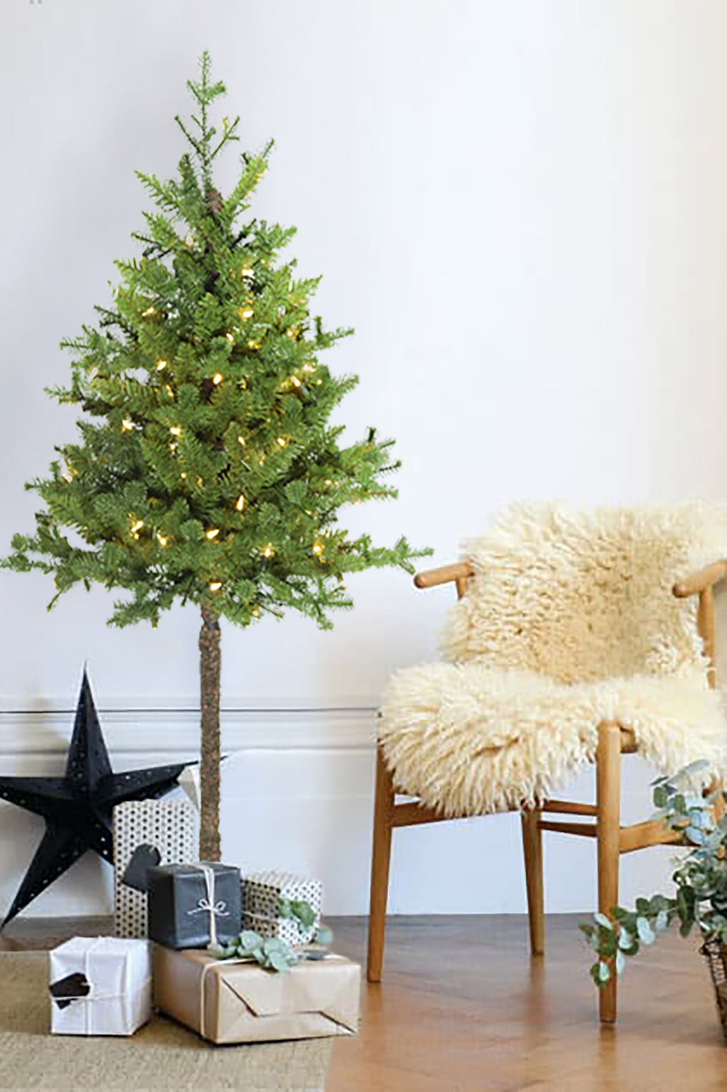 4' Prelit Balsam Fir Half Tree