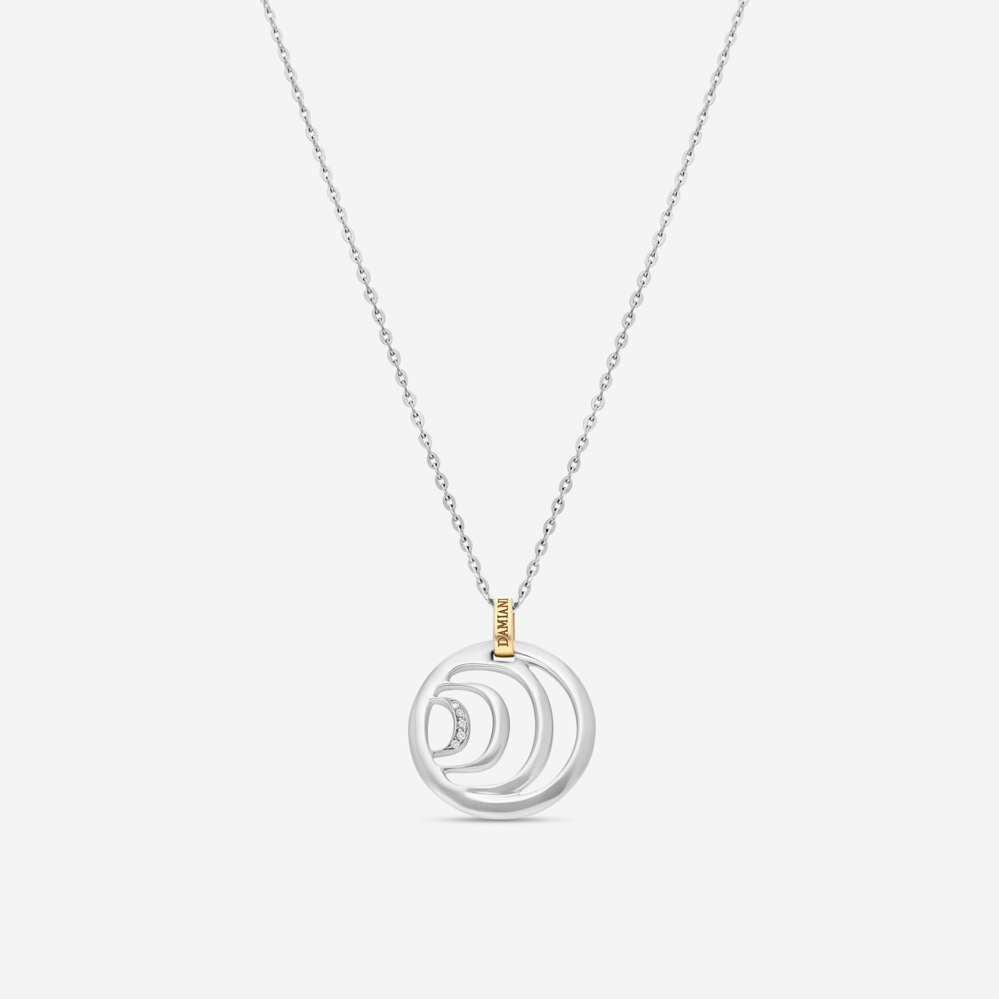 Damiani 18K Whıte Gold Diamond Pendant Necklace 20023976