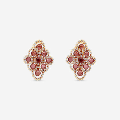Damiani 18K Rose Gold Diamond & Granate Earrings 20028325