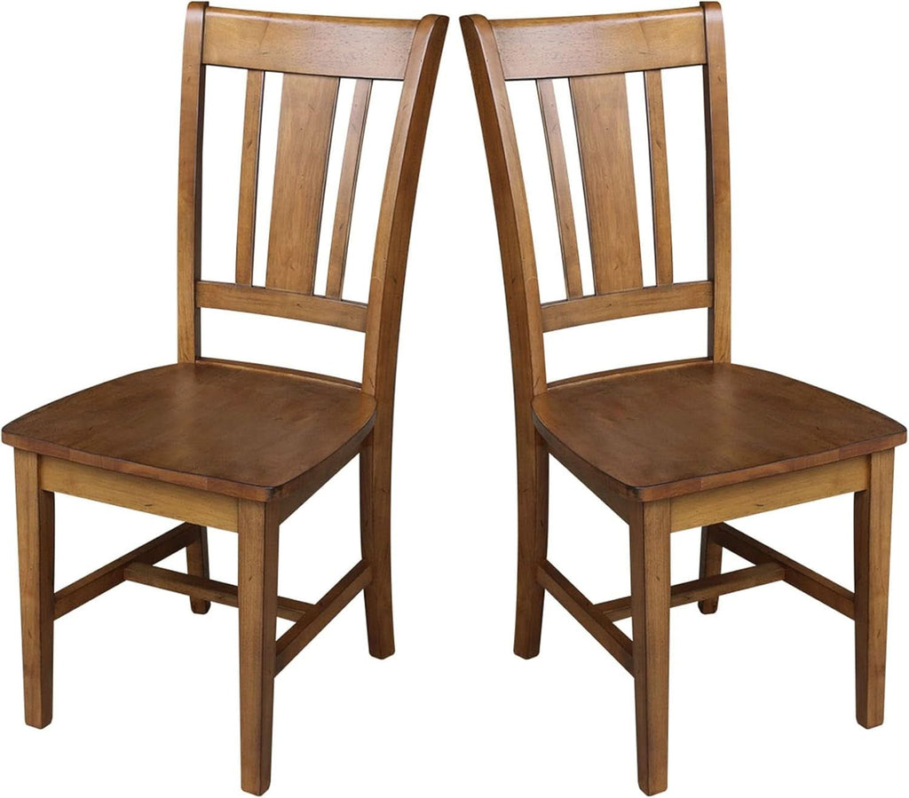 International Concepts San Remo Pecan Parawood Dining Chair