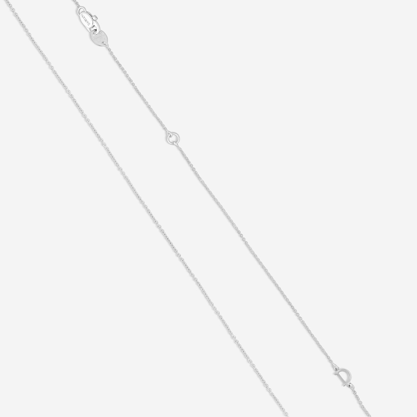 Damiani 18K Whıte Gold Diamond Cross Pendant Necklace 20076841