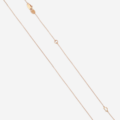 Damiani 18K Rose Gold Diamond Cross Pendant Necklace 20076844