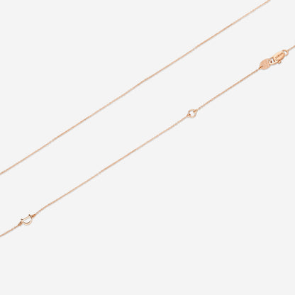 Damiani 18K Rose Gold Diamond Heart Pendant Necklace 20076846