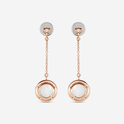 Damiani D. Side 18K Rose Gold Mother Of Pearl Diamond Drop Earrings 20086901