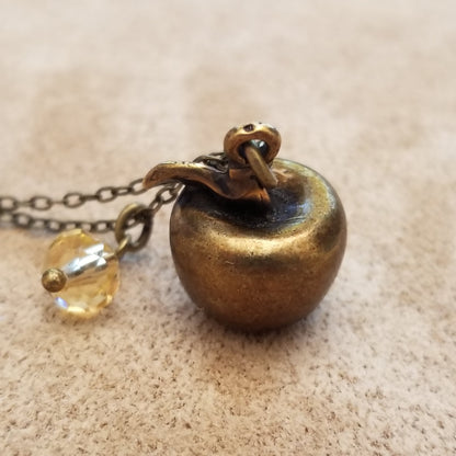 Copper Peanut or Apple Necklace