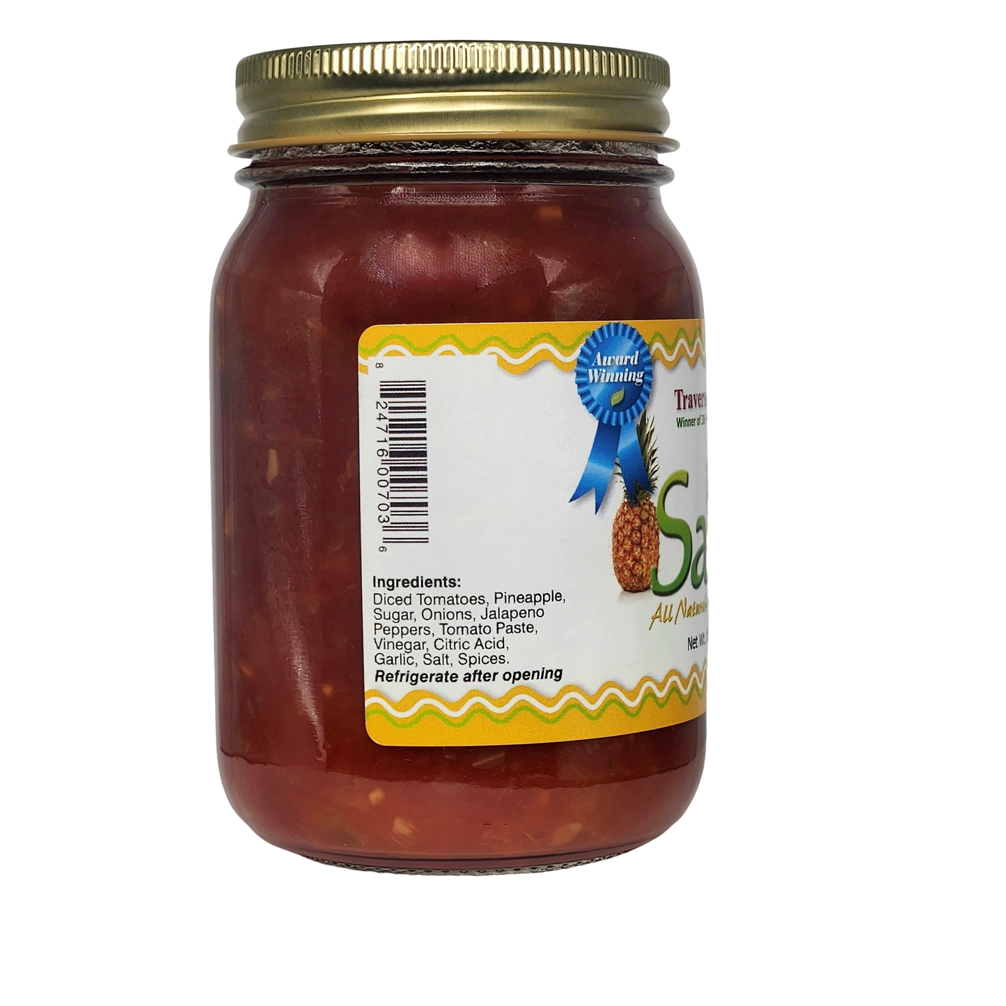 Pineapple Salsa - Medium, 16 oz
