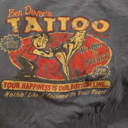 Ben Dover’s Tattoo Parlor Graphic T-Shirt – Retro Humor Tee