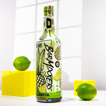 BarMixxers Premium Agave Margarita Cocktail Mixer | Premium Skinny Sour Mix with Real Organic Agave & Clean Citrus | All-In-One | 750 ML