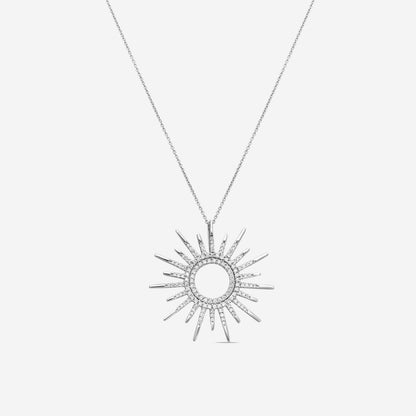 Roberto Coin 18K White Gold Diamond Pendant Necklace 000535AWCHX0