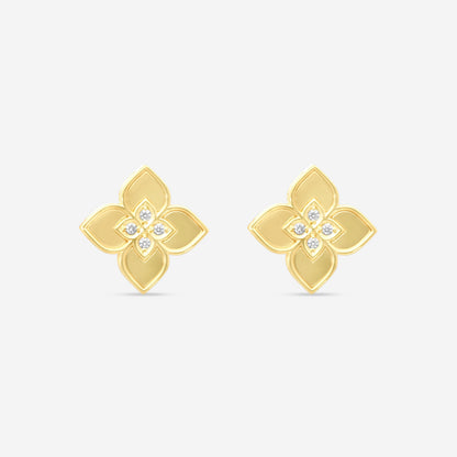 Roberto Coin Venetian Princess 18K Yellow Gold Diamond Earrings 7773499AYERX